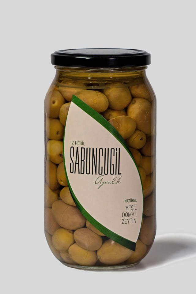 Ayvalık Natürel Yeşil Domat Zeytin 1000 cc